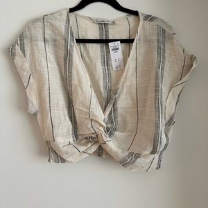 Abercrombie linen crop top